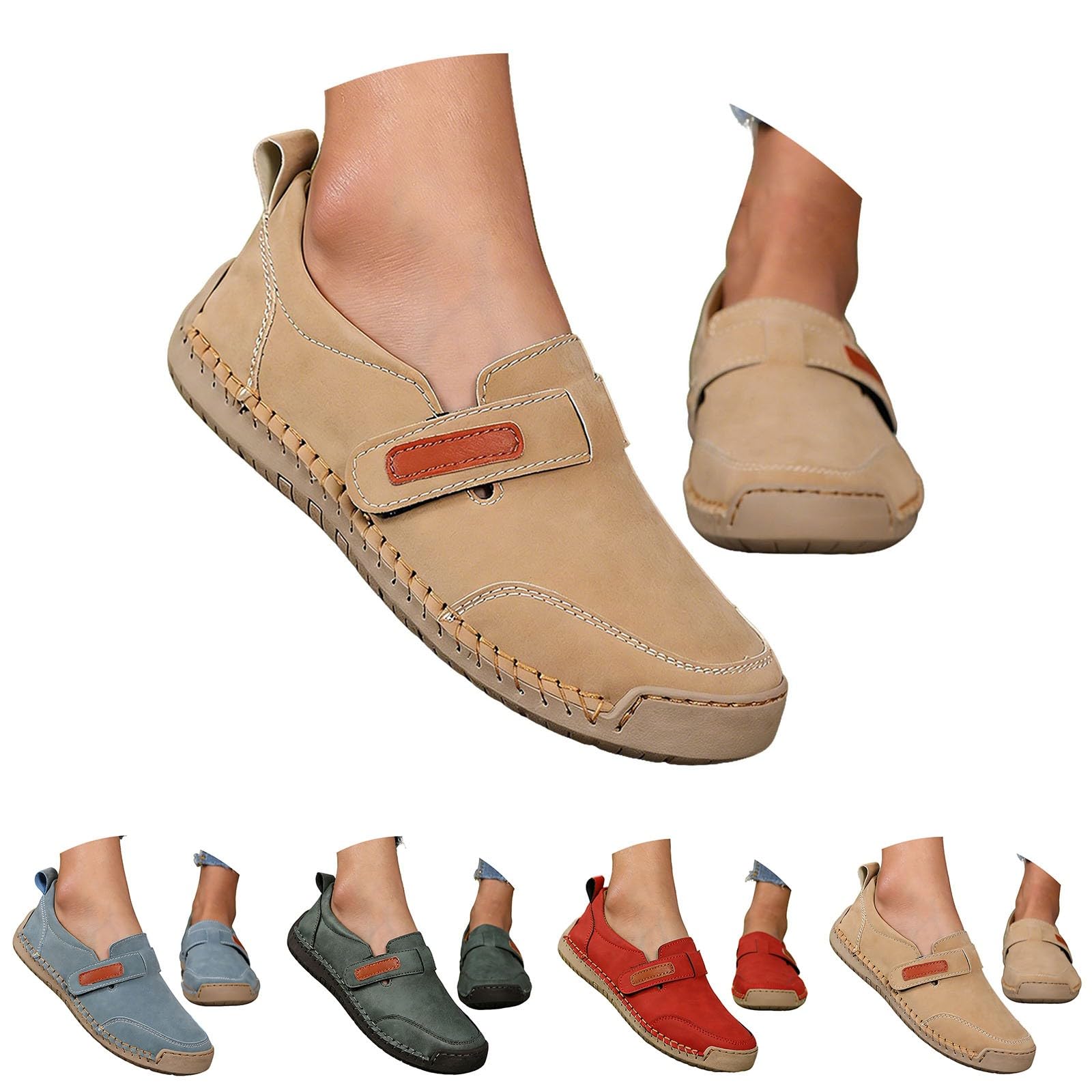 Generisch Scarpe da ginnastica da donna estive, in pelle, basse