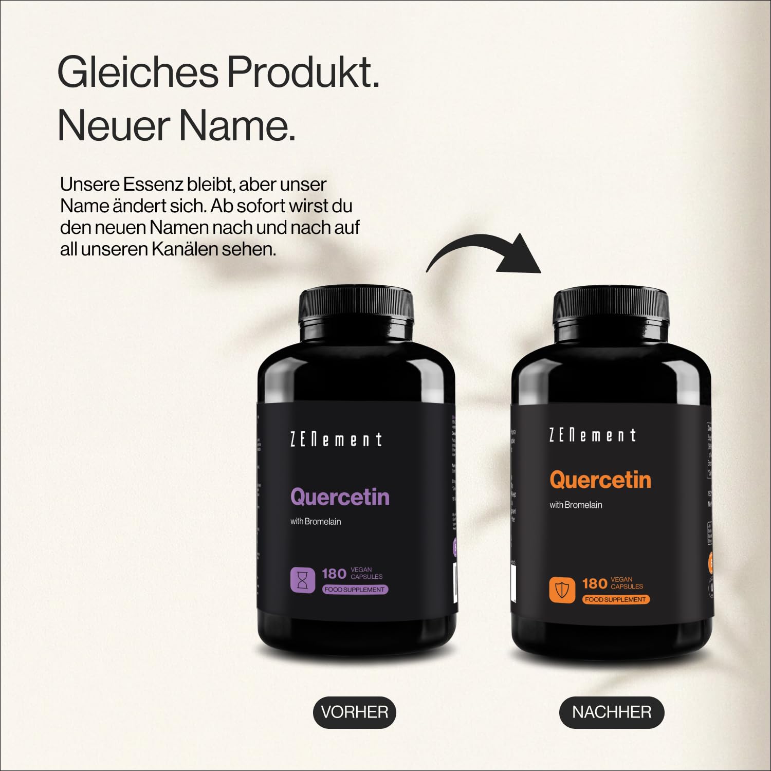 Reines Quercetin 500 mg mit Bromelain - Bessere Absorption - 180 Kapseln