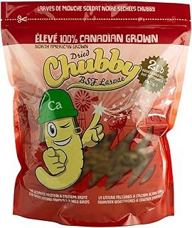 2Lbs Chubby Dried Black Soldier Fly Larvae 100% Made in North America High Calcium Sustainable Dried BSF Larva for Chickens Protein Snack for Laying Hens, Wild Birds & Reptiles
