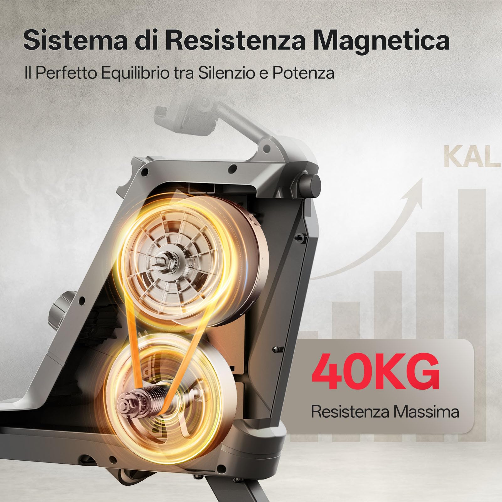 JOROTO Vogatore per Casa, Vogatore Magnetico Silenzioso con Monitor Bluetooth, Carico Massimo 160 KG, Facile da Montare, Stoccaggio Verticale, Salvaspazio