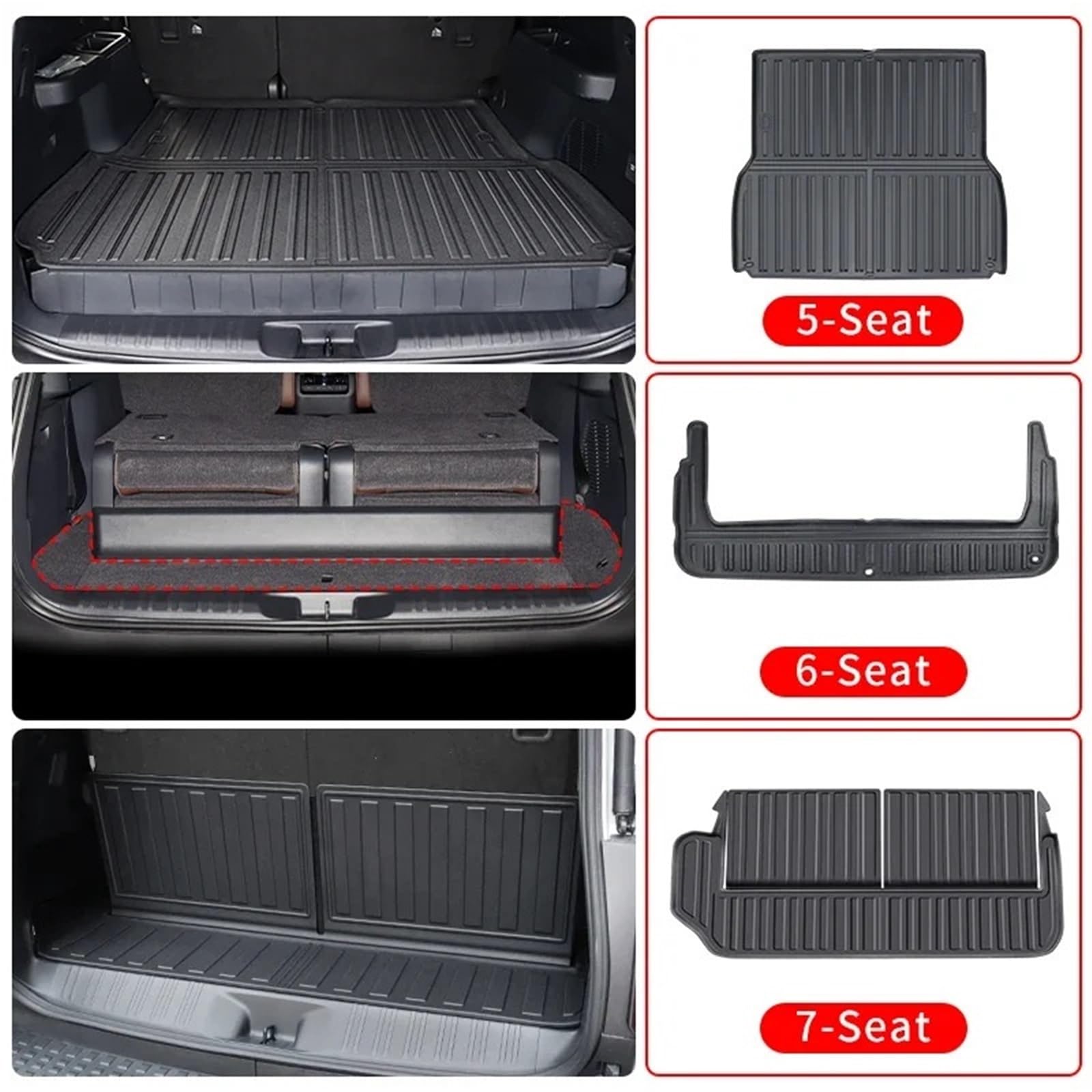 maty samochodowe Do Land Cruisera Prado LC 250 2024-2025 | Mata do bagażnika Akcesoria wewnętrzne Mata do bagażnika J250(5-Seat)