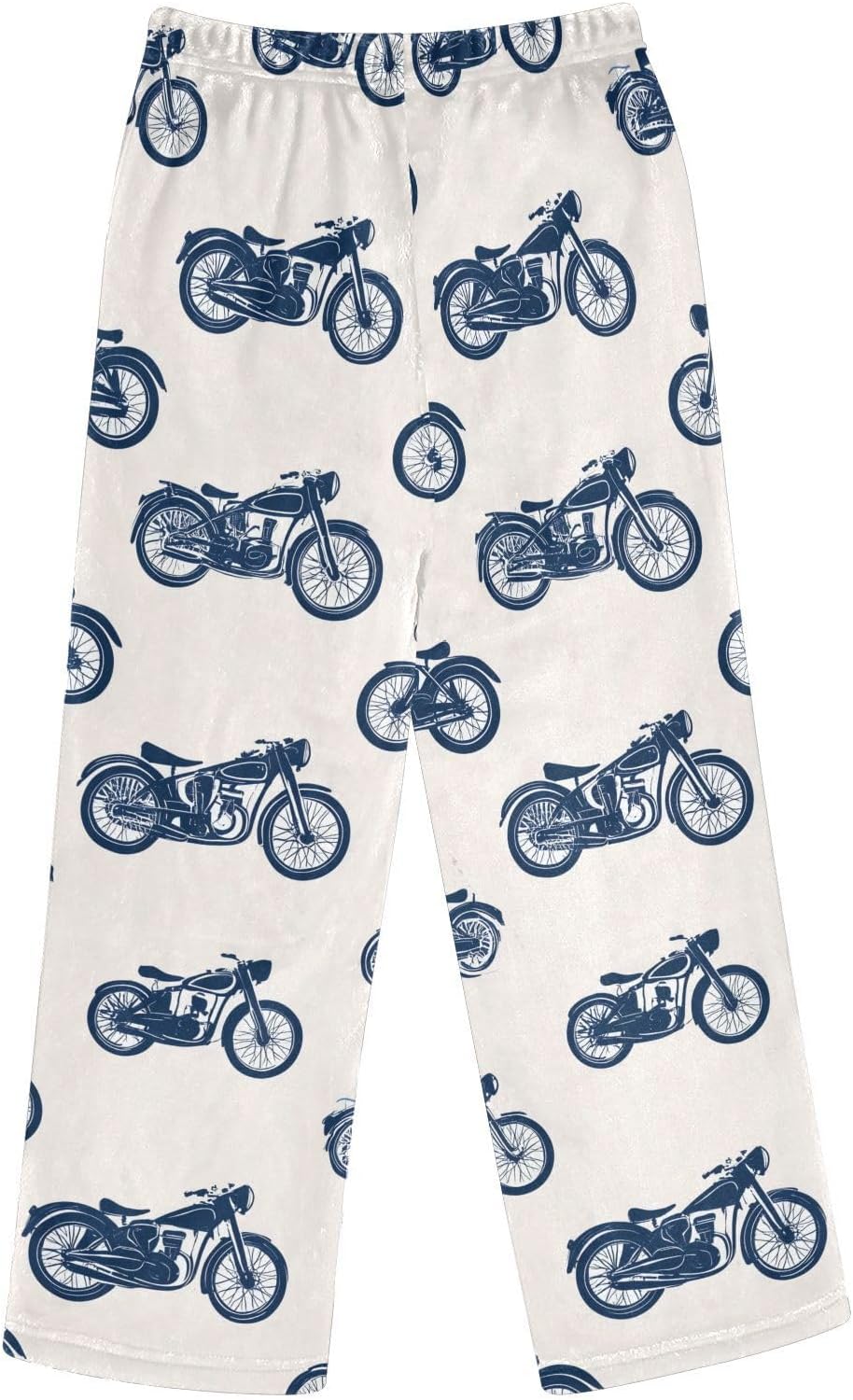 Vintage Motorcycle Pattern Boys Pants for Kids Fleece Bottoms Long Jogger Pants Trousers with Pockets Size 6-14Y