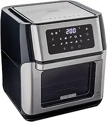 BLACK+DECKER Fritadeira Elétrica Gourmand Gris 5 em 1, Air Fryer com Função Forno, com 10 Funções Predefinidas e Acessórios Inclusos, com 4L, 220V
