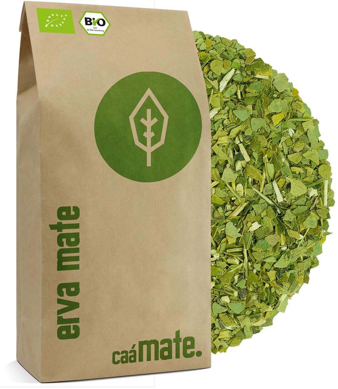 Mate Tee BIO 1KG ● frisch & grün ● Original Yerba Mate ● luftgetrocknet ● rauchfrei ● plastikfrei ● fair ● Matetee aus Mateblättern, Mateästen und Mateblattpulver ● DE-ÖKO-006