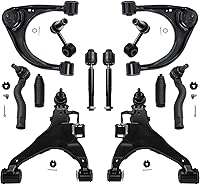 Vista 64 de Detroit Axle - Kit de suspensión completo de 12 unidades para Dodge Ram 1500 4x4 solamente - 2 brazos de control superiores y rótulas, 2 rótulas