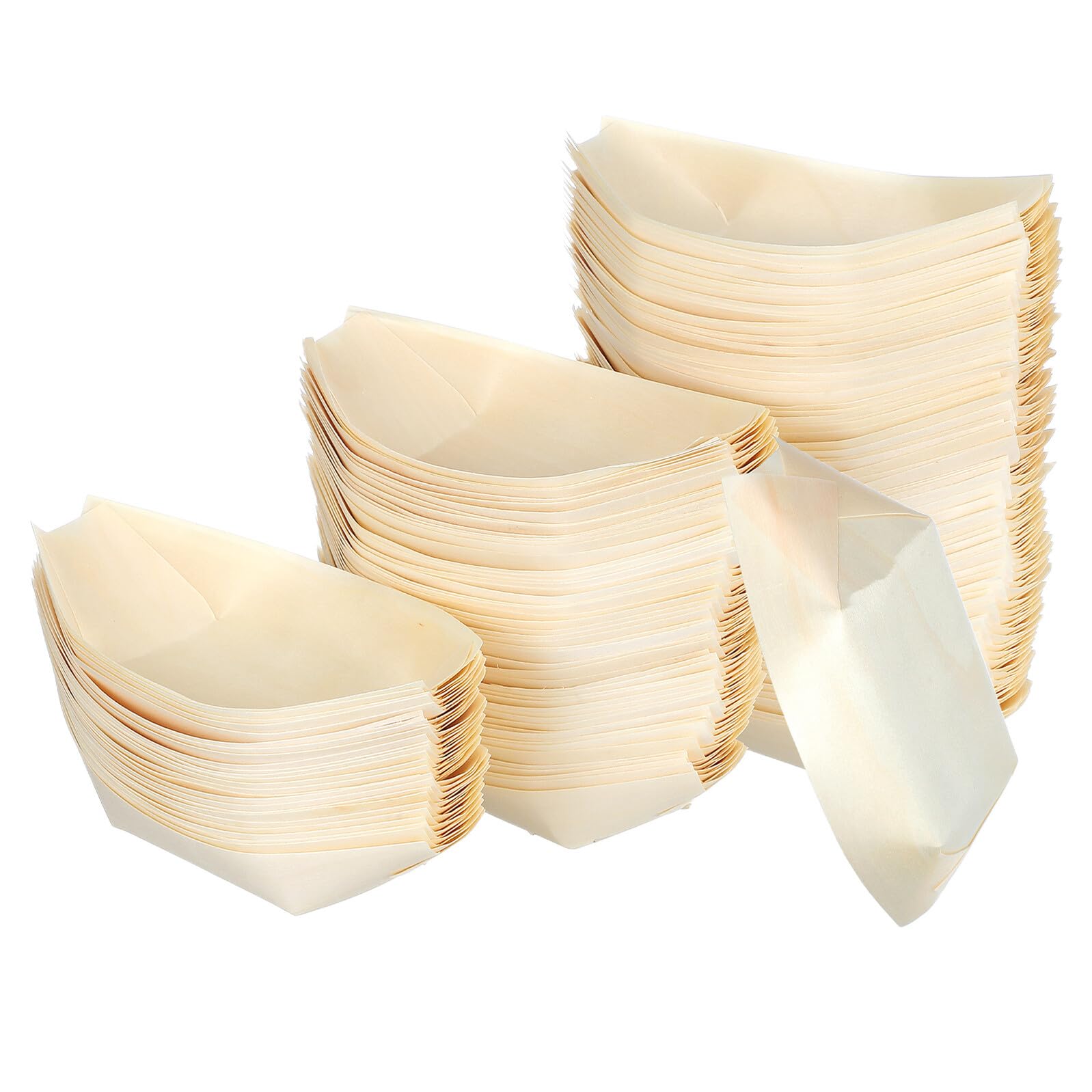 Assiettes en bois en forme de bateau pour simplifier vos buffets