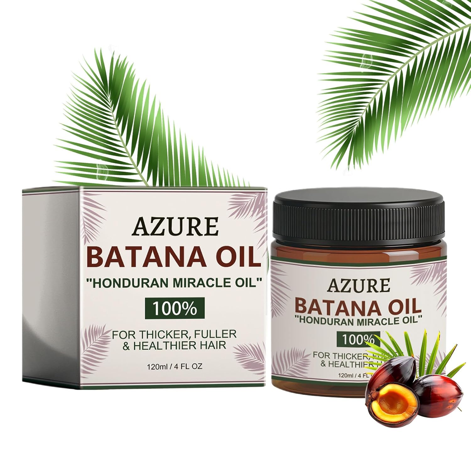 Oil for Hair Growth, 100% Pure Batana Oil for Hair Growth, Effective Hair Care With Promotes Hair Thickness & Good Texture (1P)