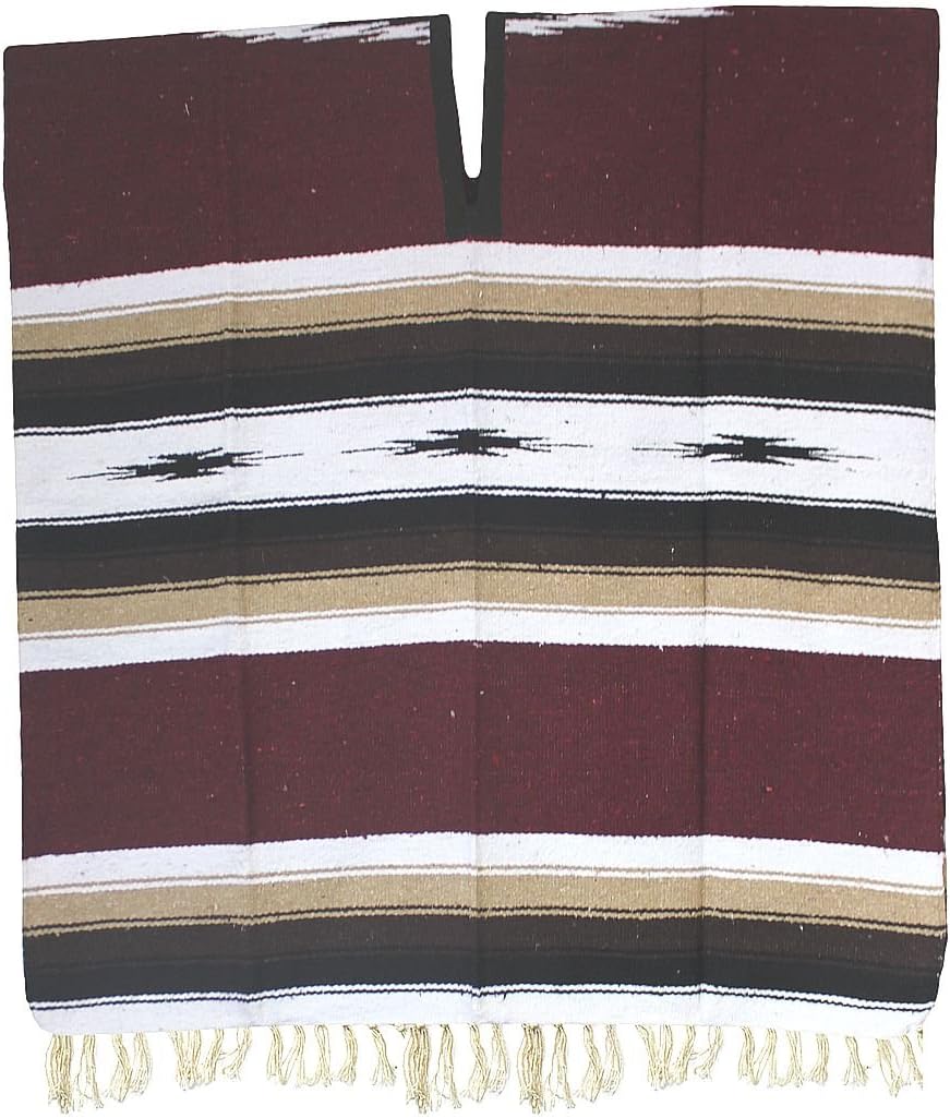 Del Mex Mexican Diamond Woven Eastwood Poncho - Image 2