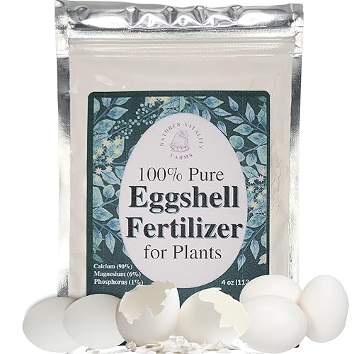 U.S. A. Polvo fertilizante de cáscara de huevo, 4 onzas, para plantas de tomate, orquídeas, calcio y magnesio fósforo en polvo para flores y plantas