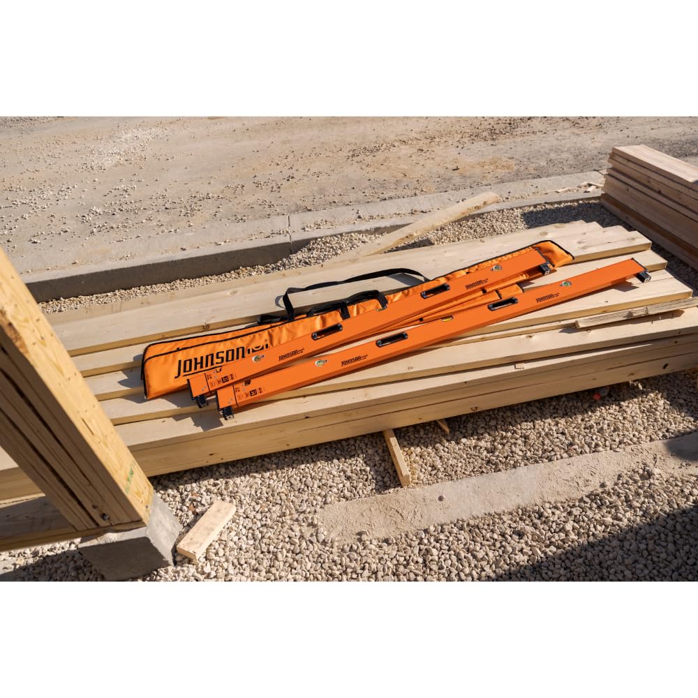 Johnson Level & Tool 5800-0712P 7FT - 12FT Exendable Plate Level, Triple-Secured Mounting System
