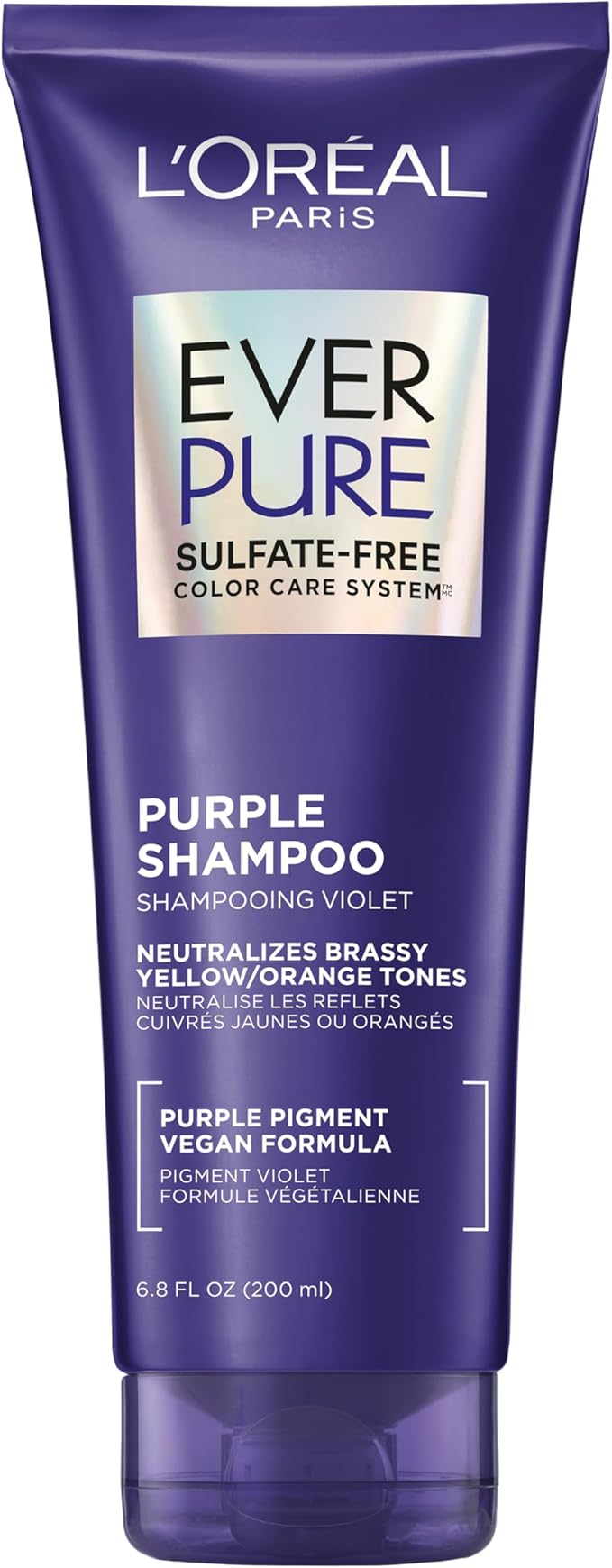 L'Oreal Paris Everpure Purple Shampoo for Brass Toning, Sulfate Free