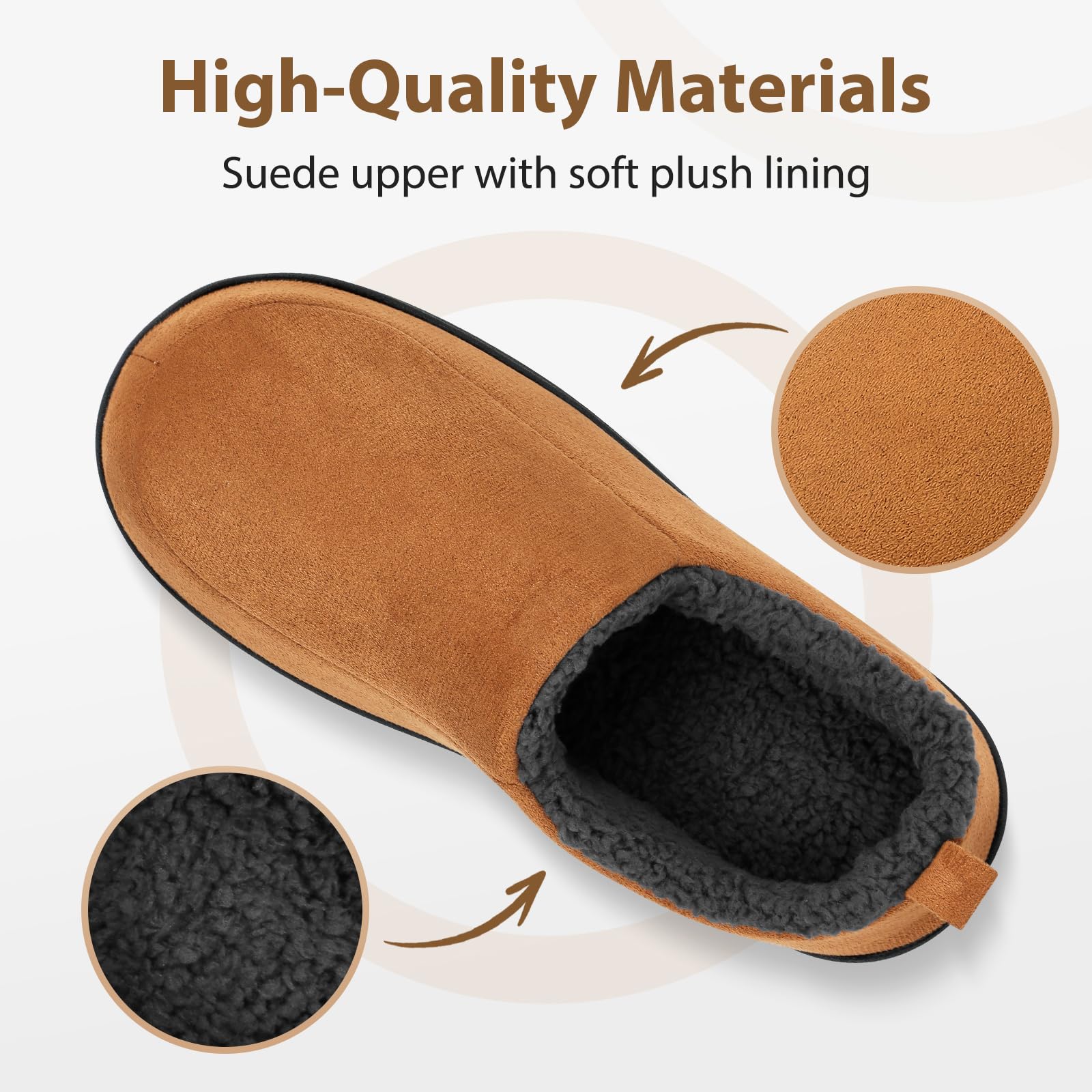 Anmerl Pantofole Uomo Donna con Memory Foam - Scarpe da Casa Invernali Calde con Soletta in Pile Morbido e Suola Antiscivolo, per Interno/Esterno