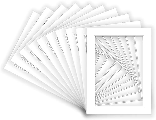 Tapete de 16 x 20 pulgadas para fotos de 13 x 19 pulgadas, tapete doble precortado blanco sobre blanco para marcos de 16 x 20 pulgadas, corte