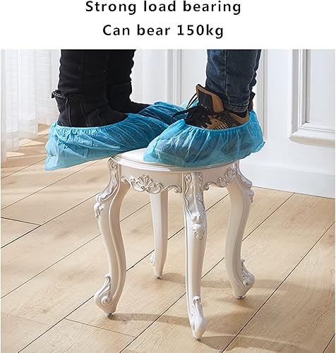 Miniatura 7 de Taburete de tocador, taburete de maquillaje, banco acolchado, asiento de piano en dormitorio, baño, pata de acero de plástico ABS, 16.9 in (color