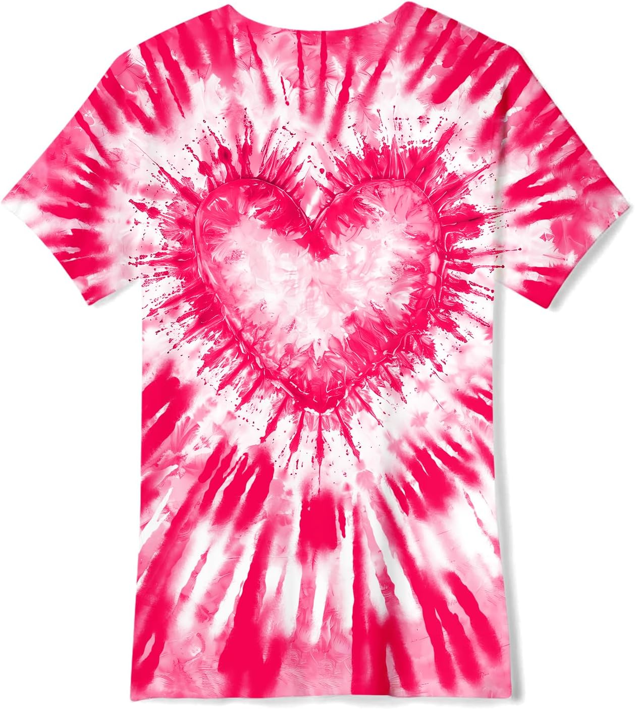 SunFoucs Girls Kids Shirts Size 5-12 Tie Dye Casual Tshirt Short Sleeve Crewneck Tee Top - Image 2