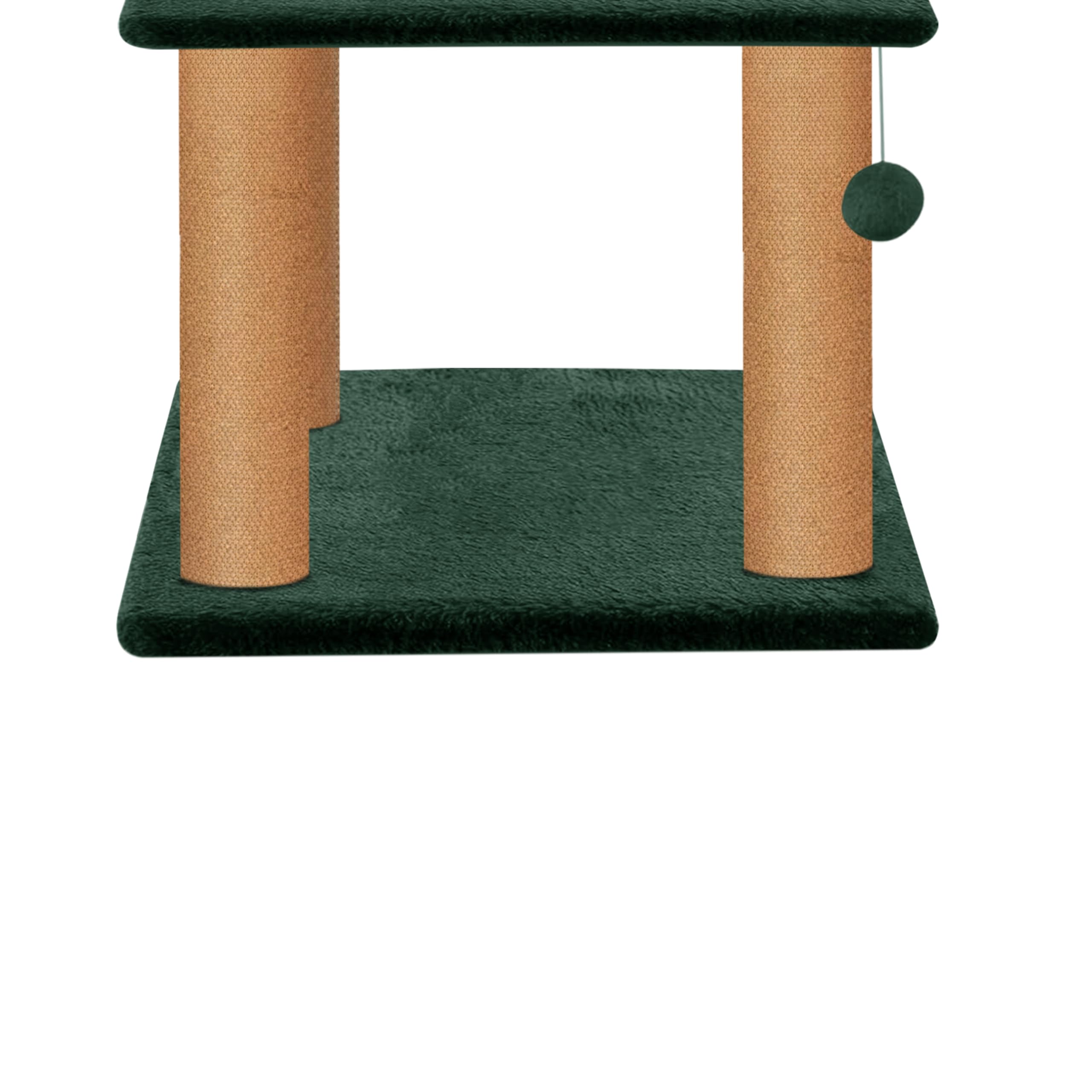 Rosebell Multi-Level Cat Tree Tower with Scratching Posts & Plush Perch – Compact Activity Center with Hanging Balls for Indoor Cats (Height 29 Inch) - Green Color 2