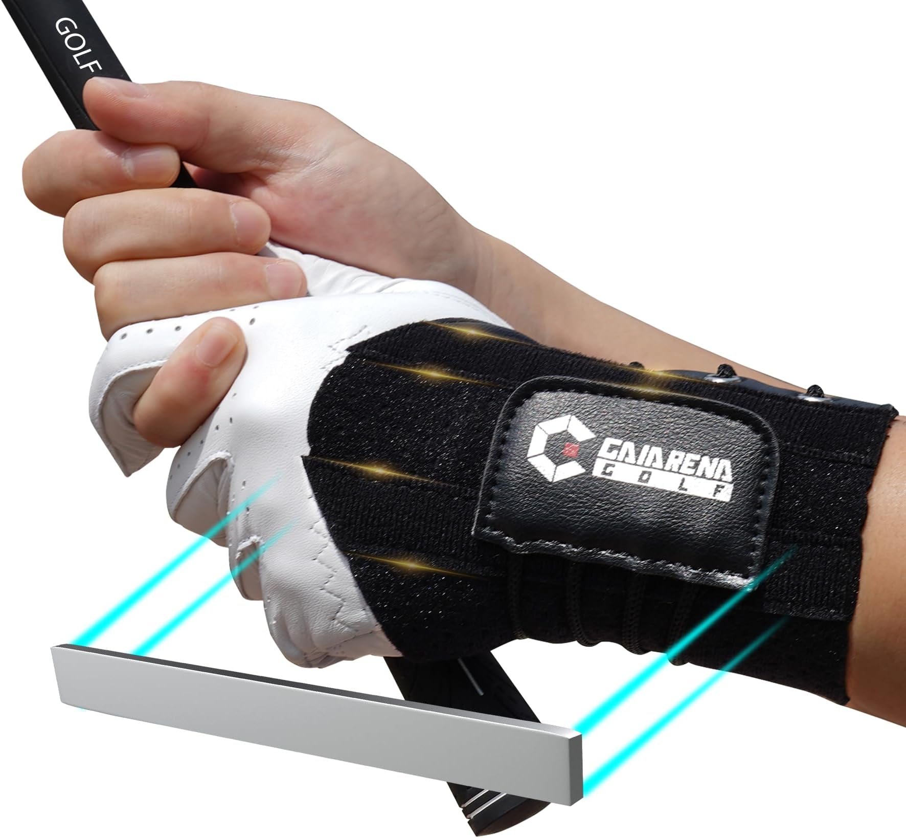 GAIARENA Golf Wrist Brace Wrist Hinge Swing Aid, Efficient Golf Swing Training Equipment to Correct Wrist Angle & Develop Muscle Memory for Beginner Golfers