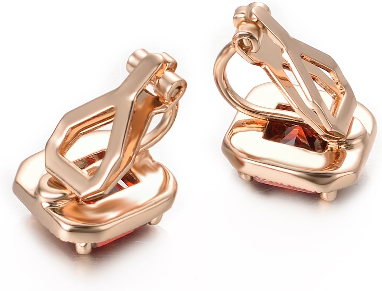 Yoursfs Vintage Clip on Earrings for Women 18K Gold Plated Halo Austria Crystal Non Pierced Earring - Image 8