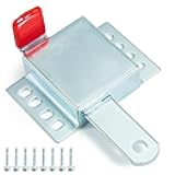 YCAIGKG Heavy Duty Garage Door Lock, Upgrade Galvanized Steel Garage Door Locking Slide Latch for Most Garage Doors, with Self-Tapping Screws and Red PVC Cover, Essential Garage Door Lock Kit
