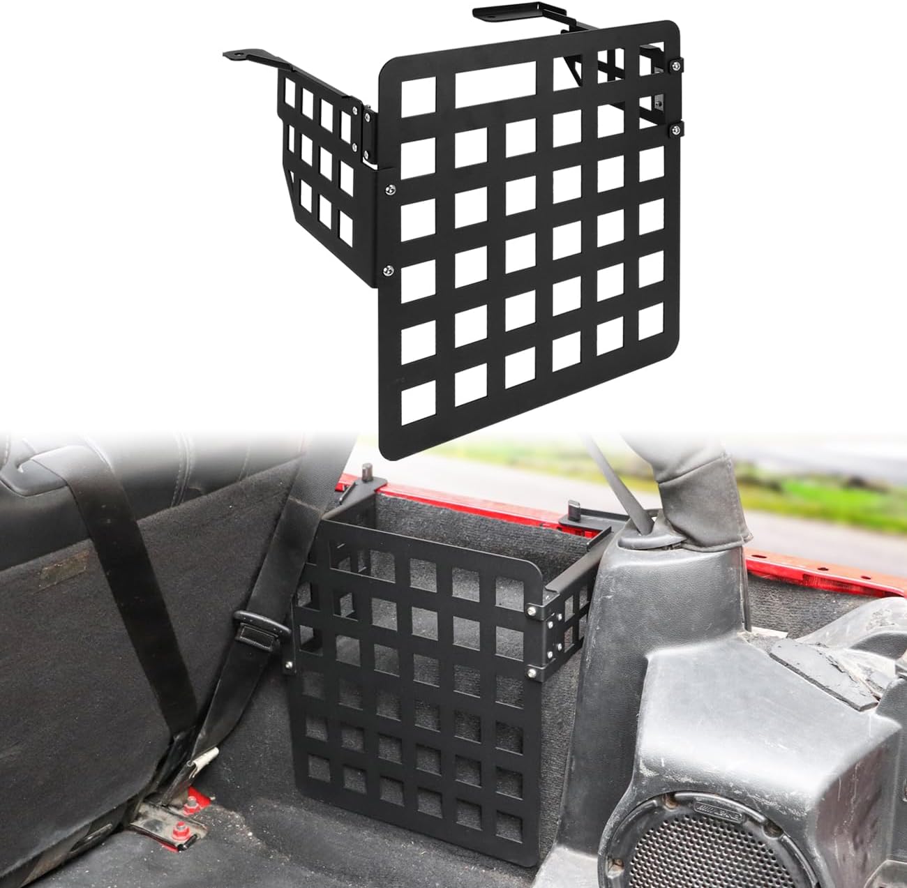 右側トランクリアカーゴラックバスケット収納ボックスシェルフ Jeep Wrangler JK & Unlimited 4ドア