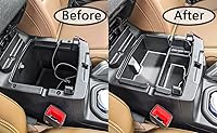 Vista 4 de TACOBRO Organizador de consola central compatible con accesorios Jeep Wrangler JL y JLU 2018 2019-2024 2025 2026, Gladiator JT Truck 2020 2021 2022