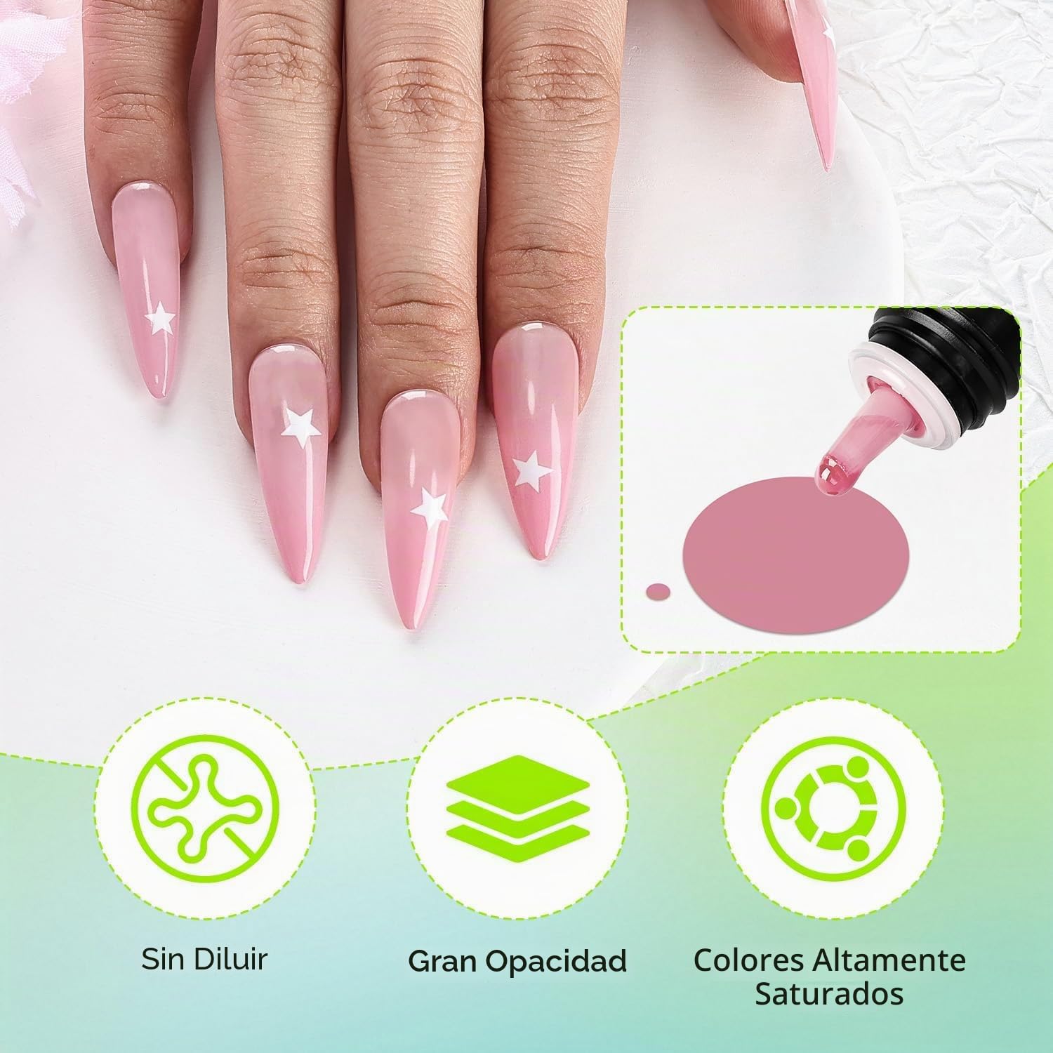 JODSONE Juego de esmaltes de uñas de gel con aerógrafo de 20 colores para gradientes de uñas, esmalte de uñas de gel sin disolución para manualidades, varios patrones, regalos de vacaciones para niñas