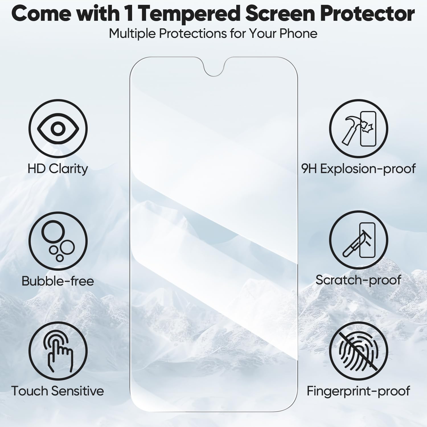 Peakally Etui kompatybilny z Samsung Galaxy A16 5G [z 1 sztuką pancernego szkła ochronnego] [skóra poliuretanowa premium] [blokada RFID] [kieszeń na karty] etui z klapką, Czarny