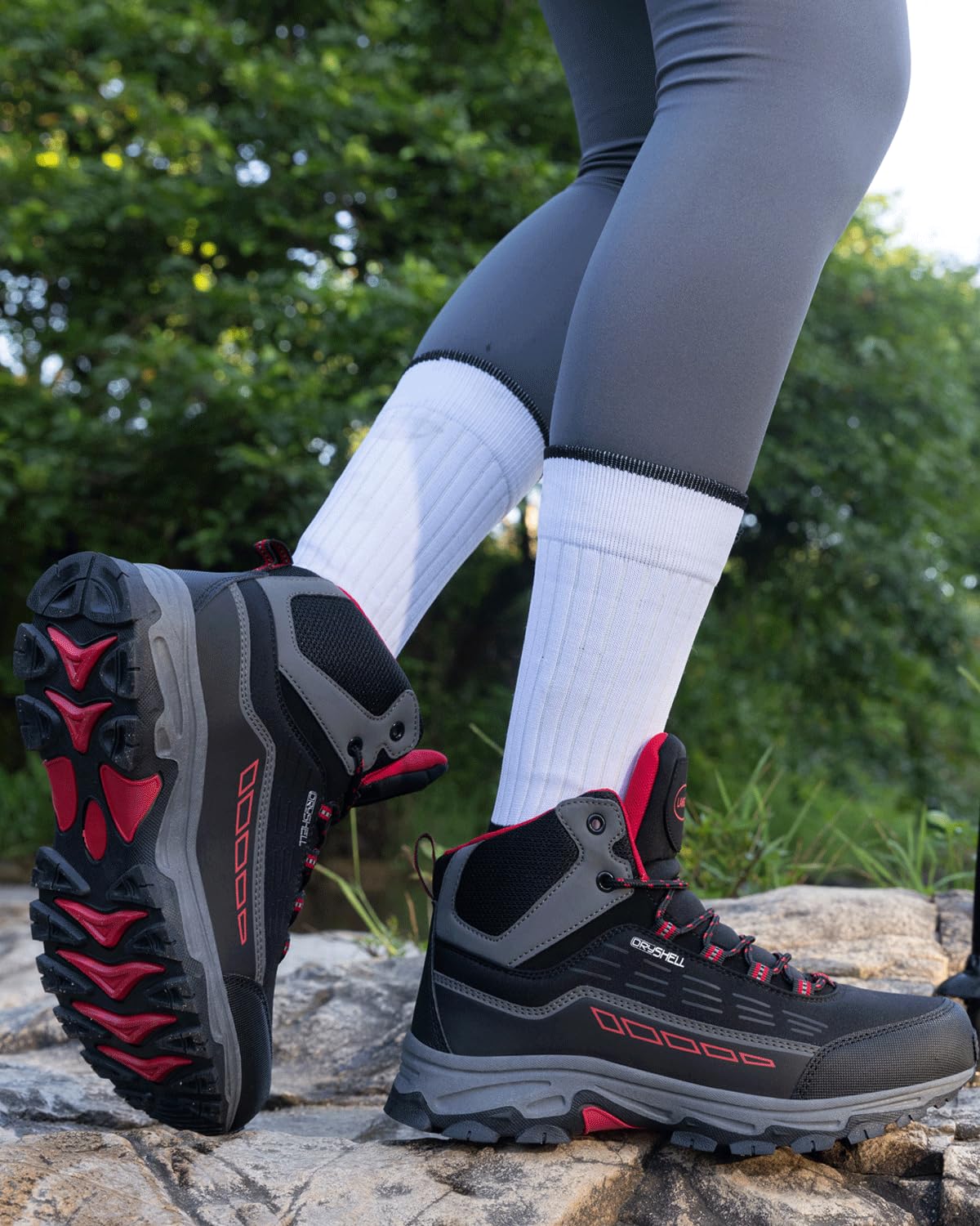 LANGDU Buty trekkingowe męskie damskie wodoszczelne lekkie antypoślizgowe półbuty oddychające do chodzenia