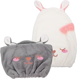 SUPVOX 2 Peças Touca De Cabelo Seco Envoltório De Cabeça Para Toalhas De Banho De Secagem Rápida Toalhas De Banho Para Chuveiro Touca De Banho Touca De Secagem Rápida Toalhas De