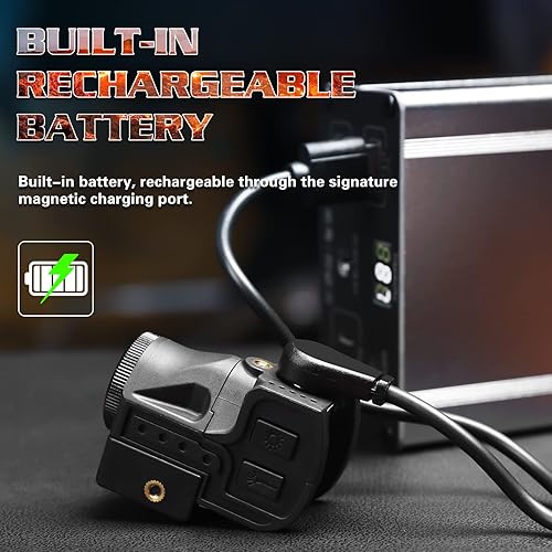 Miniatura 7 de Luz de pistola con láser, accesorios de arma, combo táctico para pistolas, linterna de pistola con 500 lúmenes LED y láser verde, baterías de litio