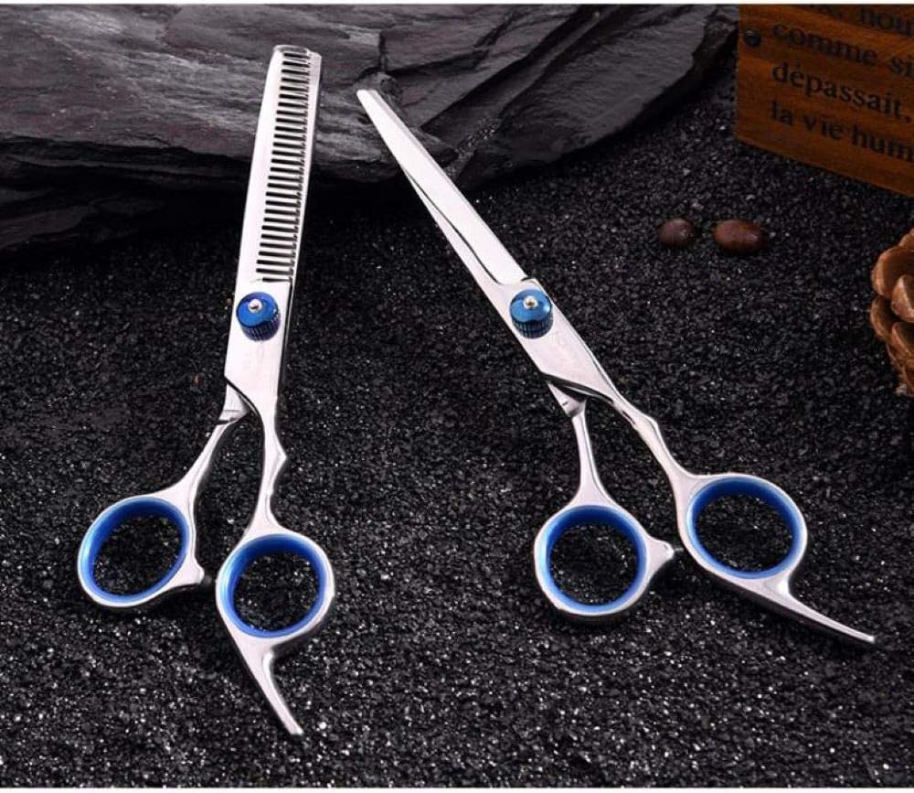 ROSEWARD Hair Cutting Scissors Kit 9 Pcs Set Barber Salon Home Hairdressing Shears Thinning Scissors for Men Women Kids