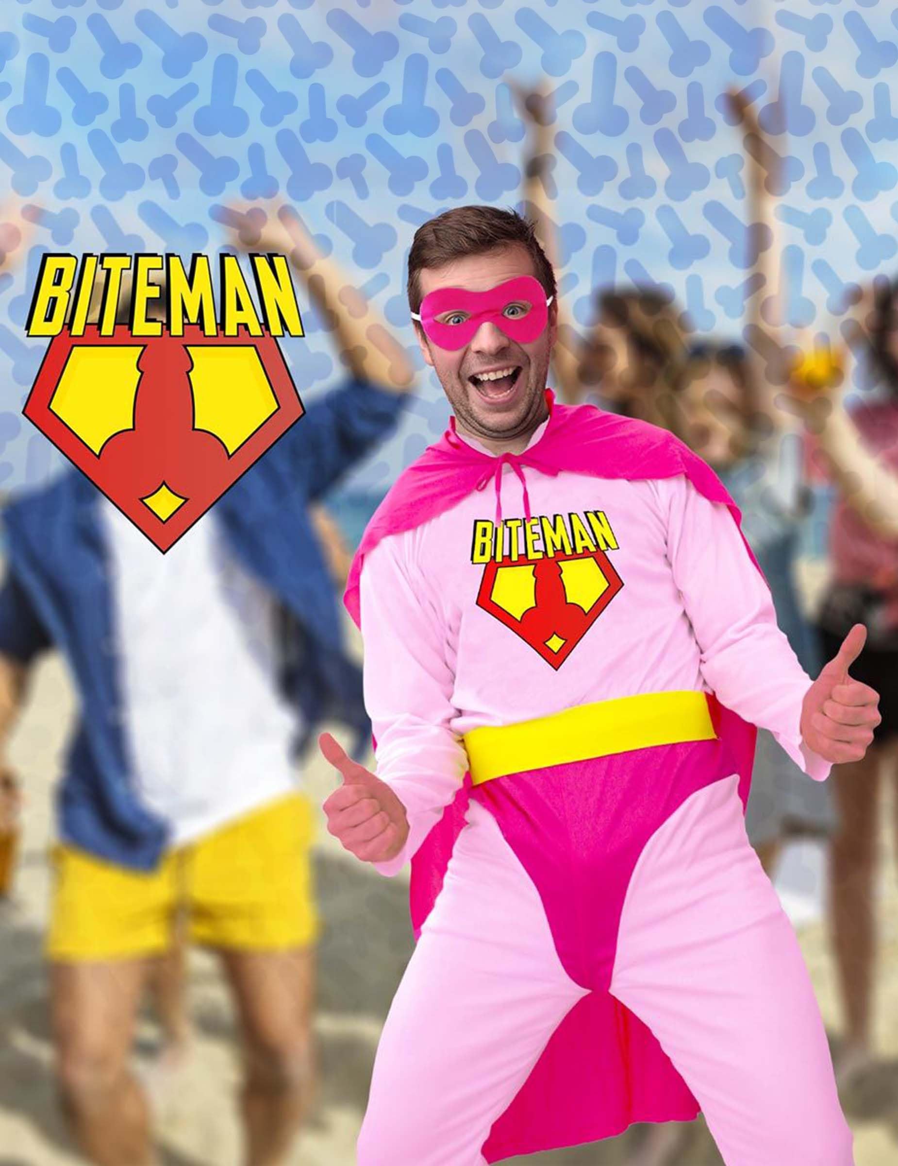Image secondaire de Sud Trading Déguisement Biteman Homme - Rose - Taille Unique