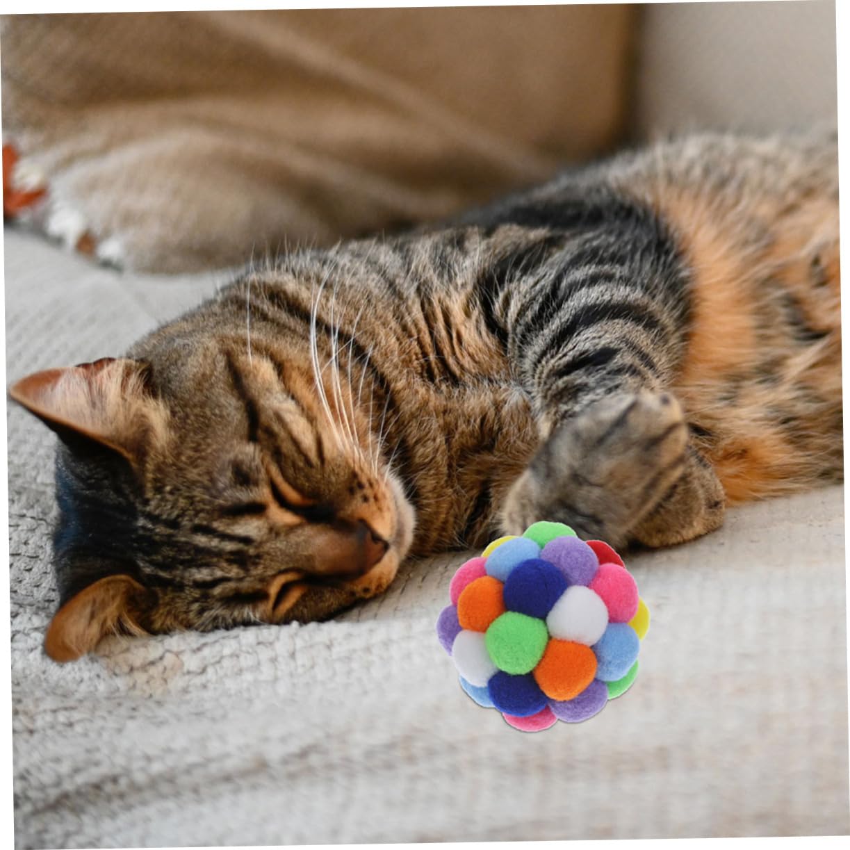 Mipcase 4pièces Jouet De Balle Interactif pour Chat avec Clochettes Balles pour Chats Intérieur Jouets pour Chatons