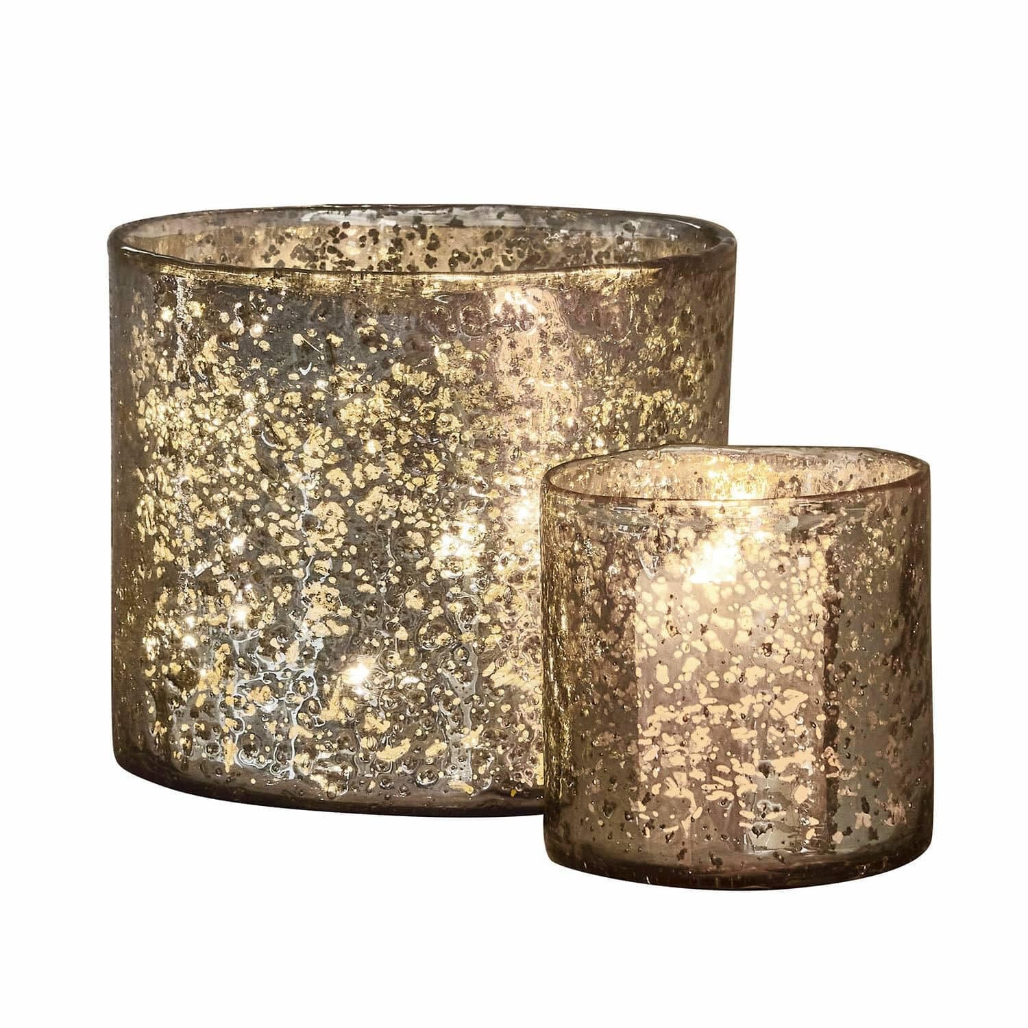 Loberon Windlicht 2er Set Samuel, antiksilber