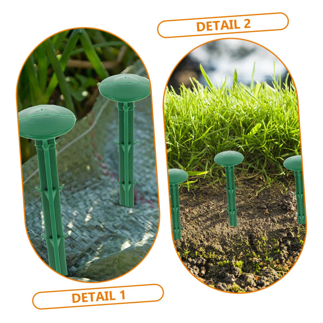 Piquets de Sol en Plastique Verts 150 Pièces pour Jardinage Extérieur