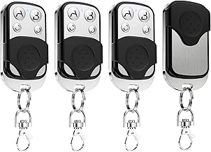 4Pcs Universal Garage Remote Control 433.92Mhz Remote Control Duplicator with 4 Buttons Cloner Door Garage Fixed Code Remote Control Wireless Automatic Garage Gate Openers Battery Included