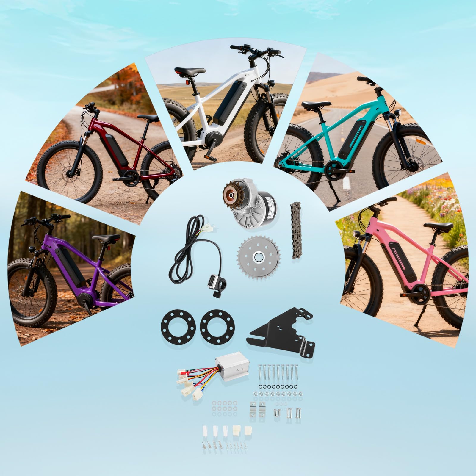 E-Bike Umbausatz 24V 250W Elektromotor Kit für Fahrrad DIY