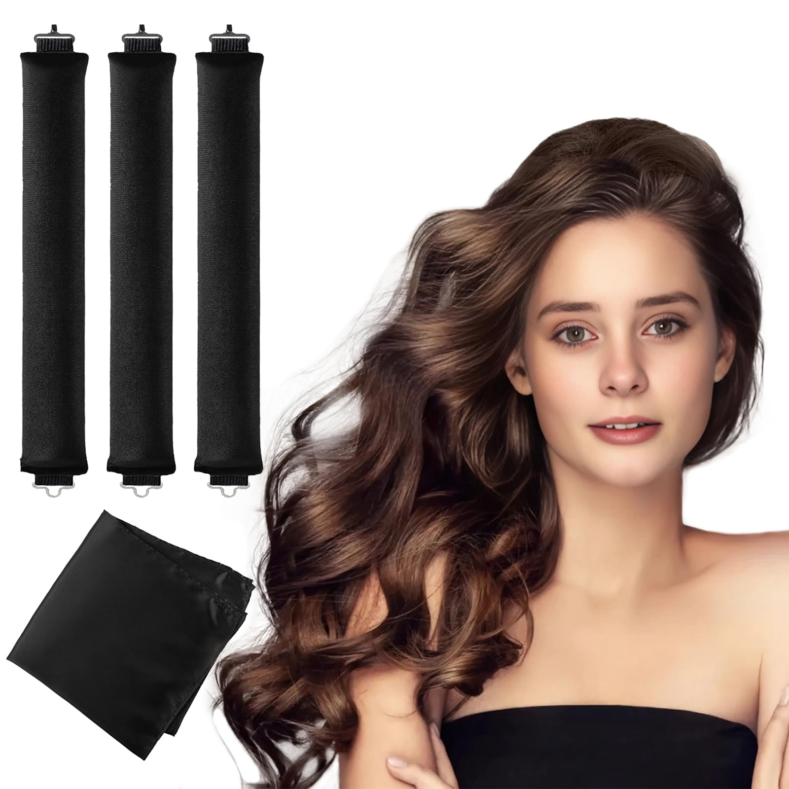 Snapklik.com : Heatless Hair Curler To Sleep-in, Overnight Blowout Rods ...
