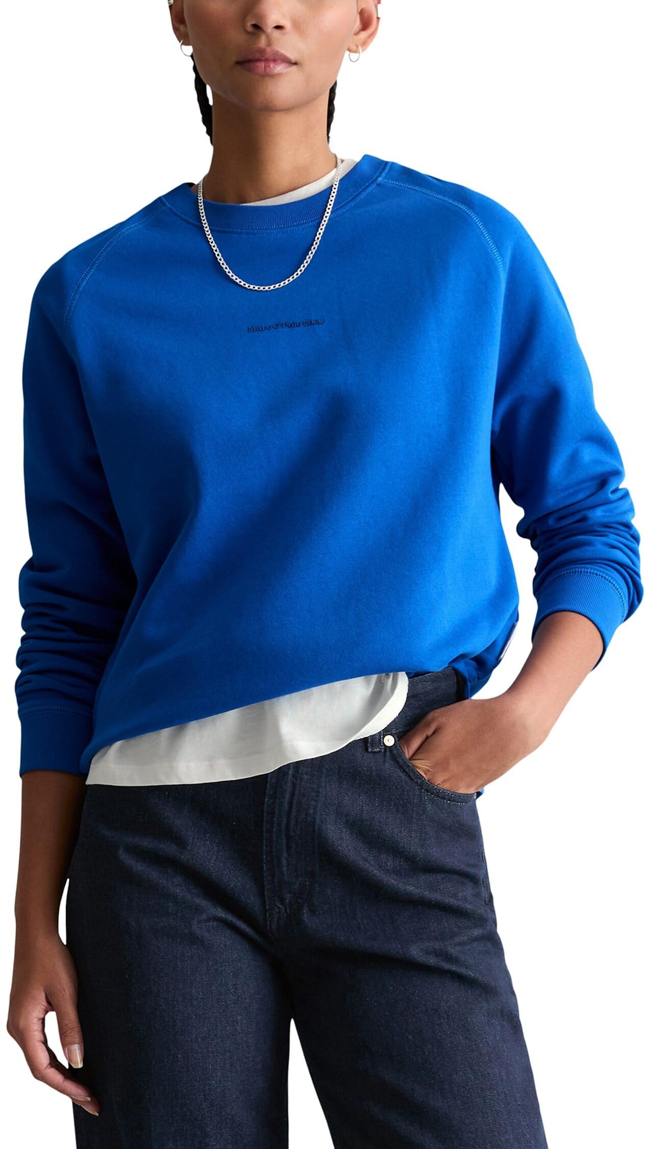 Marc OߴPolo Denim Damen Sweatshirt aus Bio-Baumwolle mit Raglanärmeln