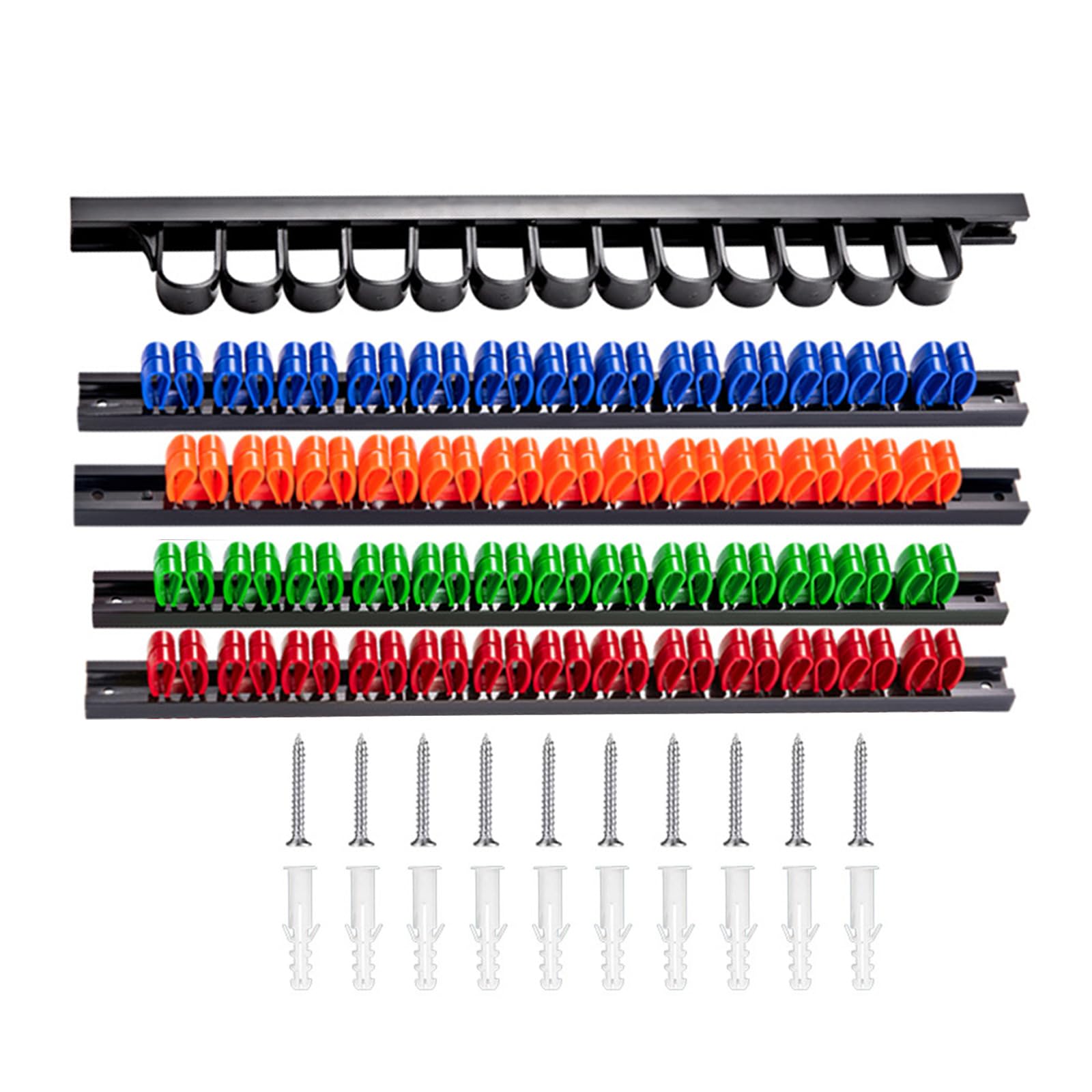 5 soportes para destornillador de pared, soporte de herramientas de mano para garaje, taller y hogar, solución de almacenamiento para destornilladores y llaves