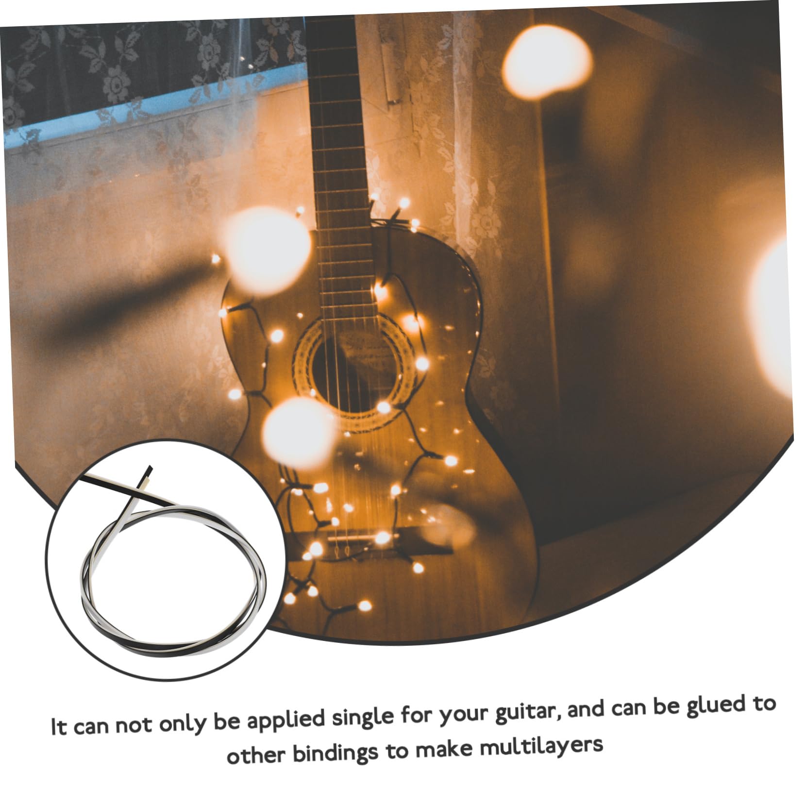 BESPORTBLE 3Pcs Guitar Binding Durable Abs Material for Luthier Supplies Decorative Guitar Parts Multi Application Scratch Protection for All Guitar