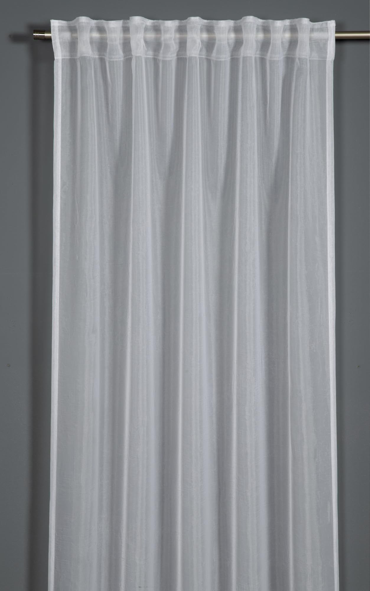 Sehlbach Fertiggardine Voile Uni, Weiß, 135 x 245 cm