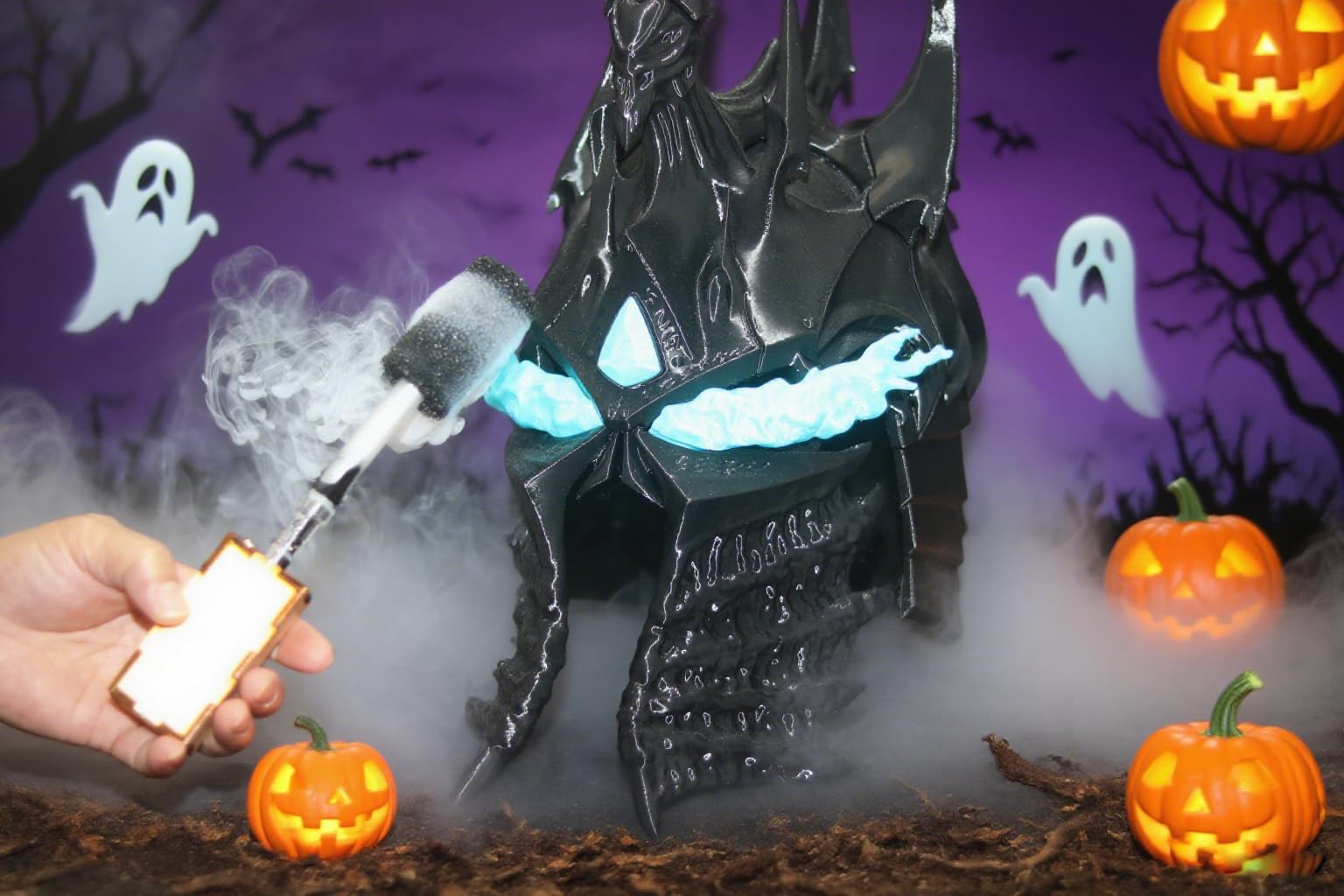 Macchina del Fumo Portatile con Telecomando, Mini Nebbiogeno per Effetti Scenici, Feste, Halloween