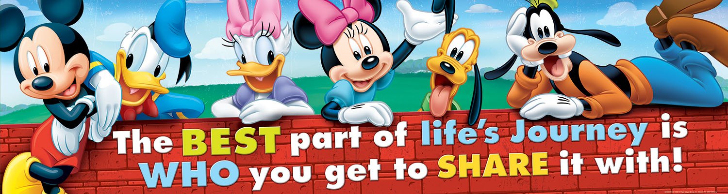 Eureka - Striscione per classe, motivo: Topolino, 30,5 x 114,3 cm