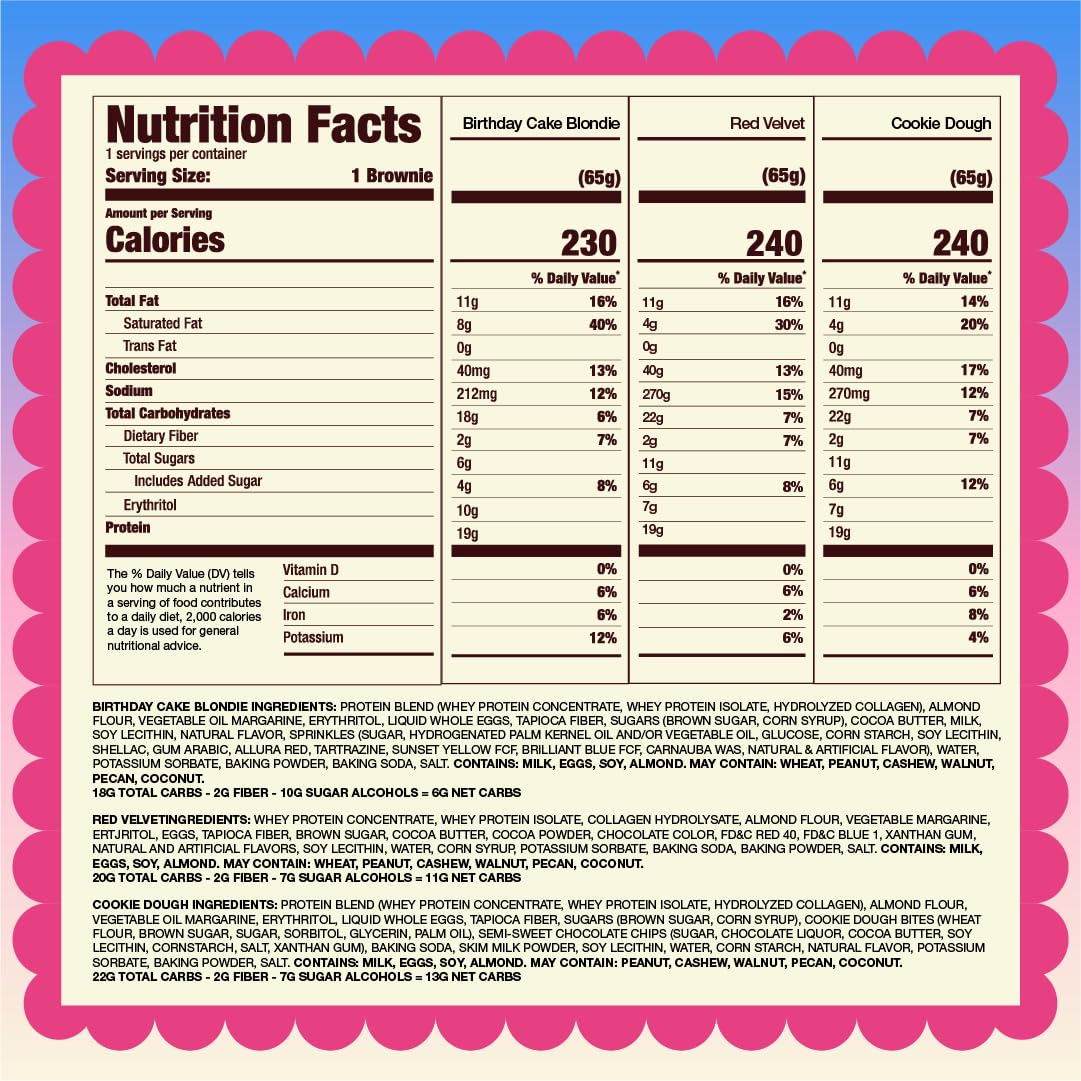 Prime Bites, snack ad alto contenuto proteico per brownie, a basso contenuto di carboidrati, confezione da 12 pezzi | 19 g di proteine, 5 g di collagene, senza glutine, dolcetto a basso contenuto di zuccheri, delizioso snack proteico
