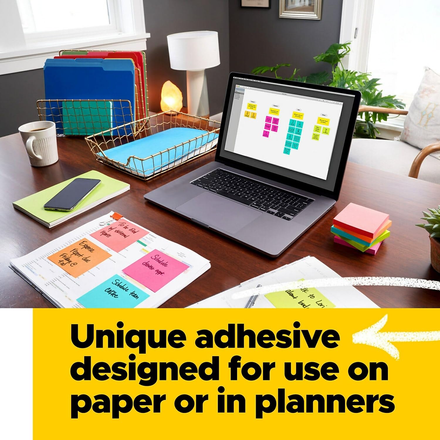 3M 65418Brcp Post-It Note Pads Cabinet Pack, 3 X 3, Jaipur Colors, 18 Pads/Pk