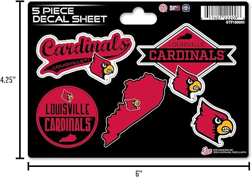 Miniatura 5 de Rico Industries NCAA - Hoja de adhesivos (5 unidades)