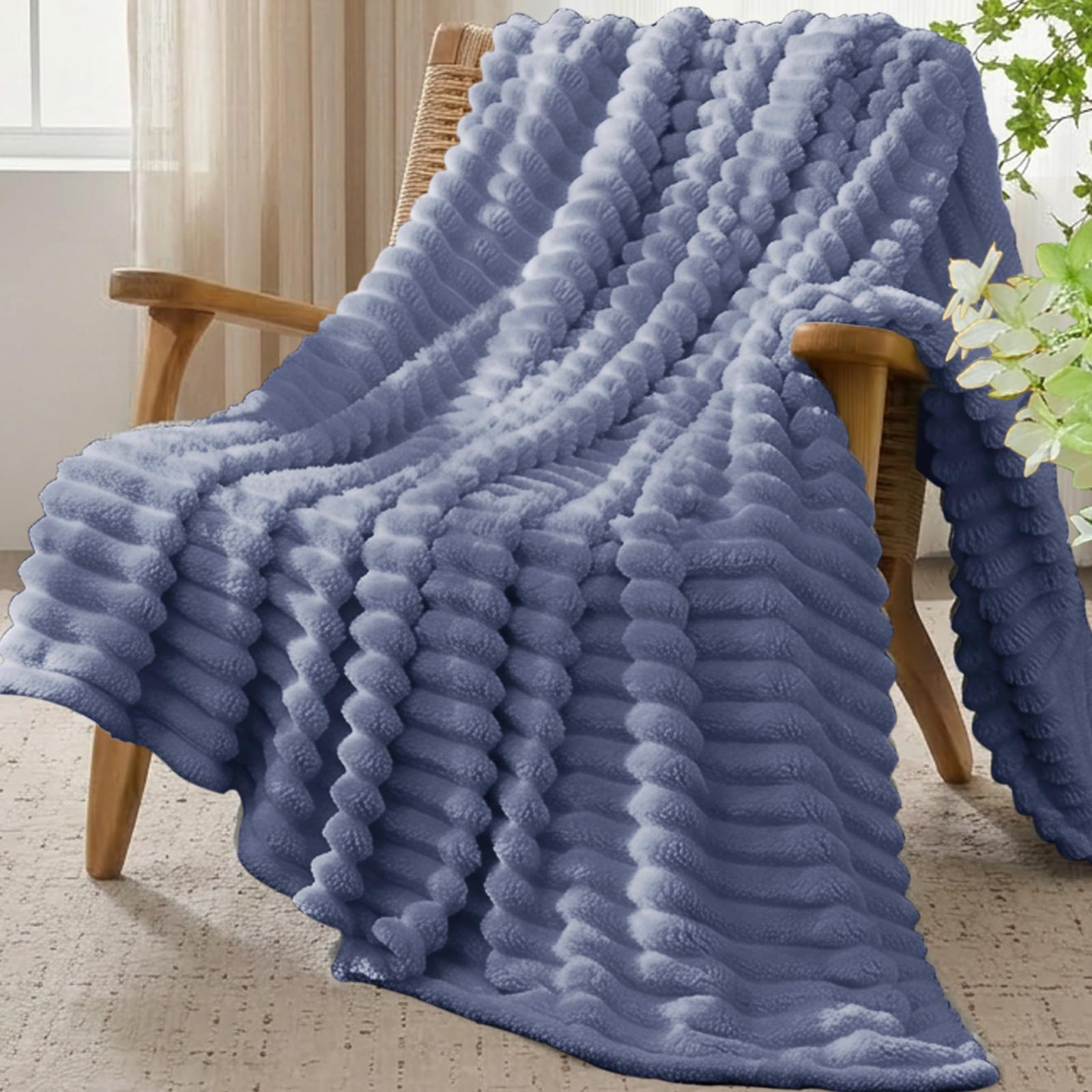 Vielit Kuscheldecke Flauschig,Ultral Weiche Kuscheldecke-Leichte Atmungsaktiv Wohn- & Kuscheldecken, Tagesdecke & Sofadecke überwurf, Pflegeleicht Cord Decke für Zimmer Deko