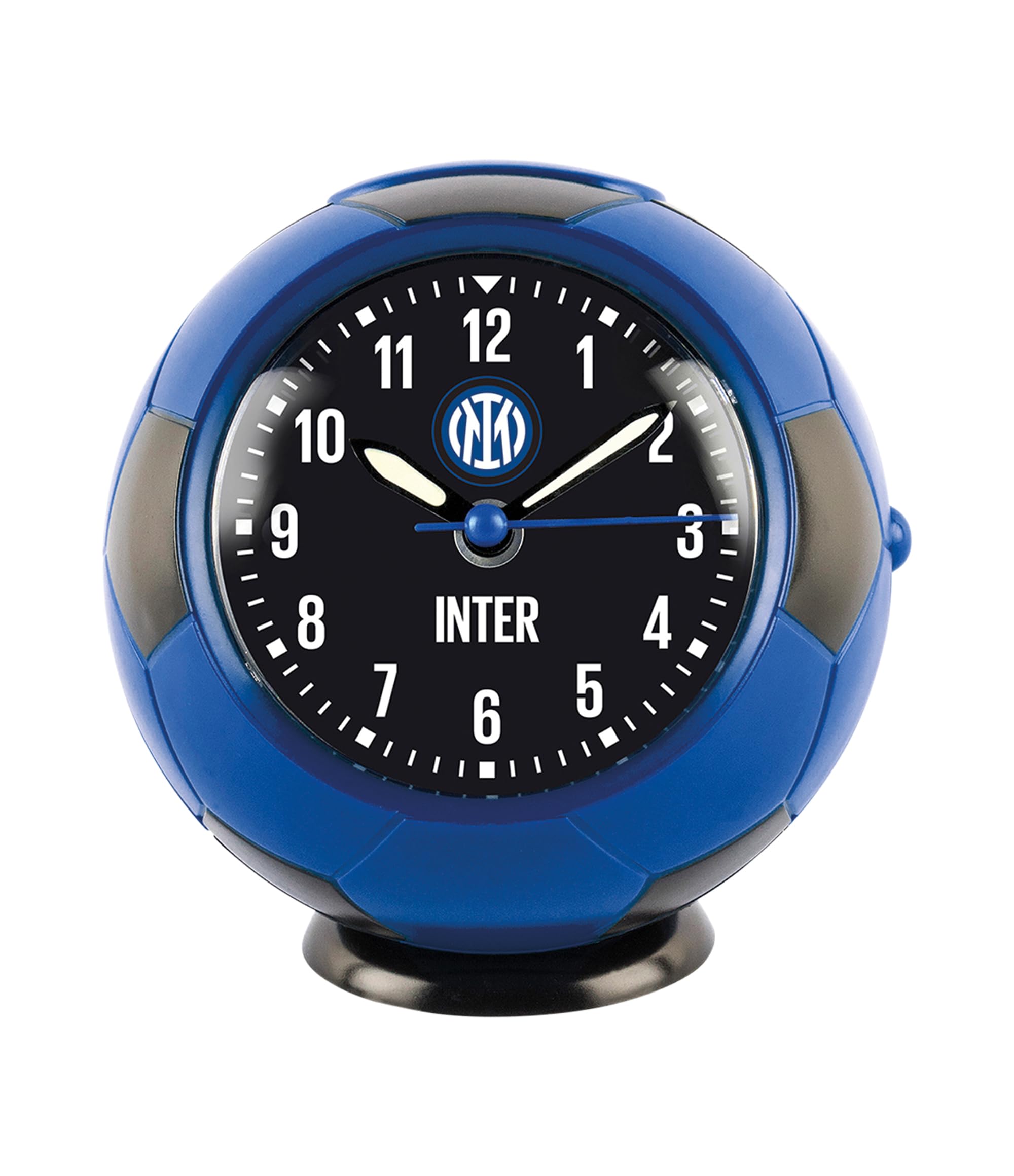 Seven Sveglia al Quarzo Inter a forma di Pallone, Nero Azzurro, Bambini e Ragazzi, Squadra di Calcio, Idea regalo per tifosi