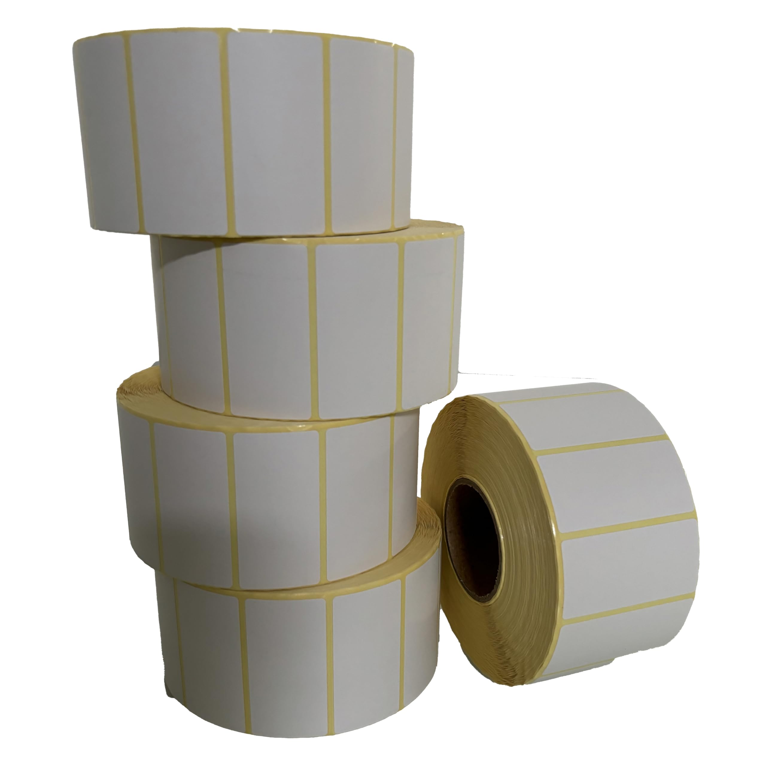 Panther - 50mm x 25mm(2 in x 1 in) Multipurpose & Barcode Thermal Labels, 2000 Labels per Roll Compatible with Zebra & More Printers [5 Roll/10,000 Labels]